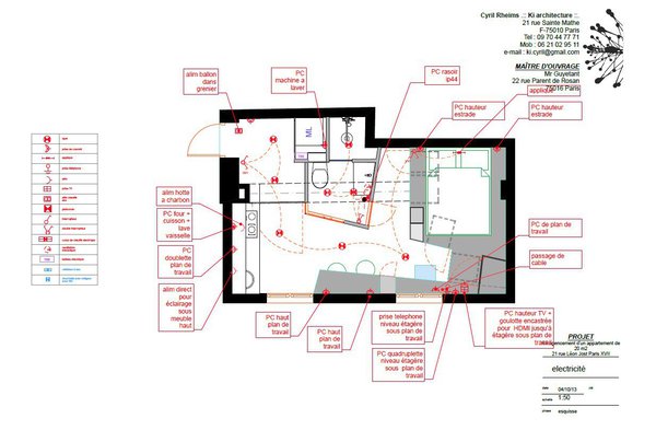 Plan électrique du studio