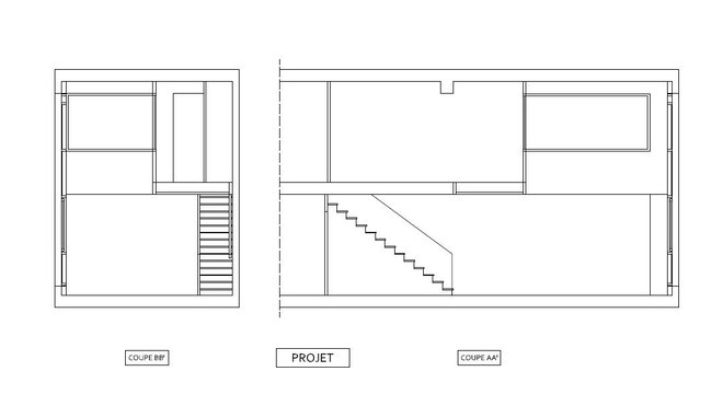Plan de coupe du projet d'agrandissement Plan de coupe du projet d'agrandissement