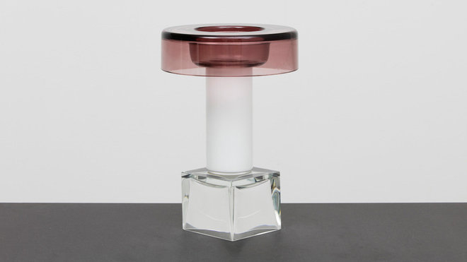 Vase en verre soufflé Concorde, création Ettore Sottsass éditée par Tribu, 1986.