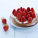 La reine des événements: la fraise, sur son lit de mascarpone à la vanille.