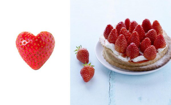 La reine des événements: la fraise, sur son lit de mascarpone à la vanille.