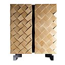 Cabinet « Tatoo », création Paul Hoffmann, tilleul, eucalyptus fumé, sur commande,17 040 €.