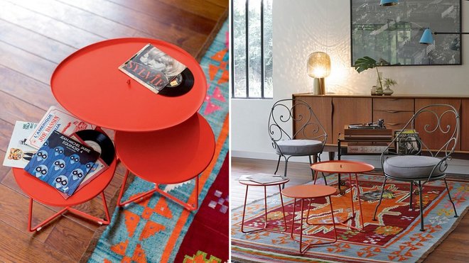 Faciles à vivre, elles sont parfaites pour un usage intérieur ou extérieur. Cocotte, Table basse 89 € et tabouret bas 69 €.