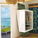 Les chambres façon suites sont dotées de balcons-terrasses avec vue sur la mer et d’un garde-corps en fer forgé reprenant le motif stylisé de la feuille de bananier.