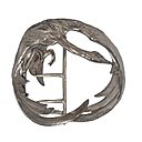 Boucle de ceinture « Grue », création Charles Boutet de Monvel, France, 1900-1903, musée des Arts Décoratifs