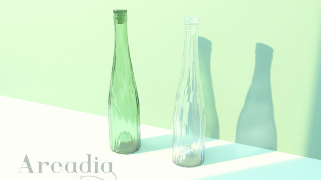 Prix Bouteille « Vins » 2018, projet « Arcadia » de Clara Chanteloup et Maxence de Cock, Ecole de Design de Nantes Atlantique.
