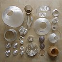 Échantillons de produits et matières réalisées grâce à l’impression 3 D dépôt de fil.