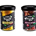 A gauche, Marrakech : une explosion de saveurs déclenchée par le complexe mélange du curry, de la coriandre, du curcuma, fenouil, cumin, fenugrec, carvi, persil, oignon et de la moutarde. Le tout relevé avec une pointe de piment pour un voyage oriental subtil et puissant. A droite, Méditerranéenne : quoi de meilleur qu’un grand classique ? A base de tomate, basilic et origan, cette mixture est tout droit sortie des terres du Sud de la France, là où les produits d’été sont gorgés de soleil.