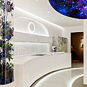 Dalle de sol à Casa Decor 2018 (Madrid) en Magna GlasKeramik®, coloris Ice Nugget poli. Design José Hernandes.