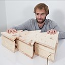 Allure scandinave pour ce beau sapin de Noël à réaliser soi-même.