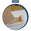 Etape 6 : Coller les découpes de bois sur le tableau.