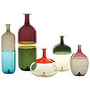 Bouteilles, Tapio Wirkkala, 1966, Manufacture Venini Italie.