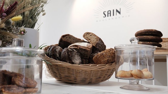 Les pains proposés sont fabriqués avec des ingrédients issus de l’agriculture biologiques.