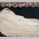 Nu à la toile de Jouy 1922 huile sur toile 130x195 cm Musée d'art moderne de la Ville de Paris/Roger Viollet © Fondation Foujita/Adagp,Paris 2018