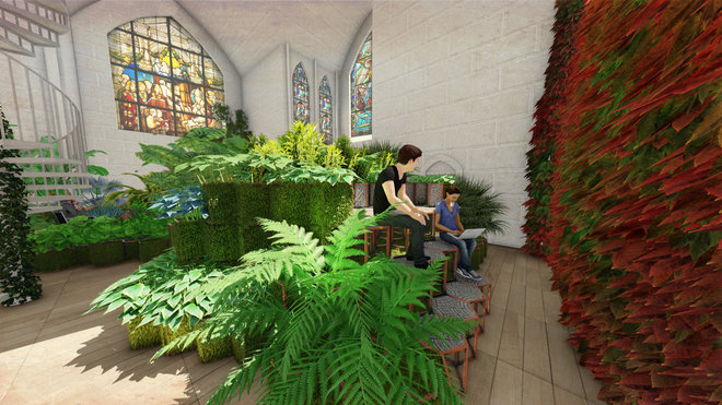 Eglises Botaniques de France, concept qui permet de combiner préservation du patrimoine des églises abandonnées et création d’espaces verts et gratuits. Projet d’étude de Marguerite de Chatelperron pour le Management du design et de l’innovation en apprentissage au sein du CFA Design et Innovation, exposé du 24 novembre au 23 janvier 2019, à la Cale 2 Créateurs de Nantes. Eglises Botaniques de France, concept qui permet de combiner préservation du patrimoine des églises abandonnées et création d’espaces verts et gratuits. Projet d’étude de Marguerite de Chatelperron pour le Management du design et de l’innovation en apprentissage au sein du CFA Design et Innovation, exposé du 24 novembre au 23 janvier 2019, à la Cale 2 Créateurs de Nantes.