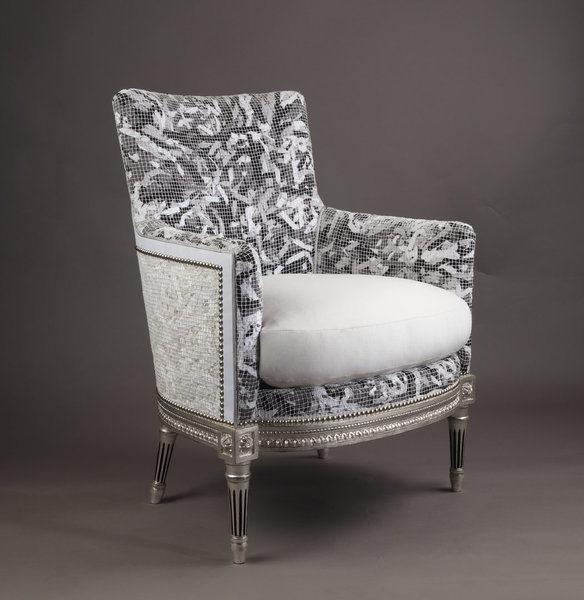 NOUAILHAC - François Golfier fauteuil Suffren Camouflage Hiver par Gildas François