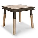 Table de repas carrée ou bureau en frêne massif (L et l 80 x H 75 cm), collection Egée, 945 €.