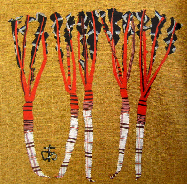 Hinona radis longs version rouge, oeuvre d'Ayako Miyawaki.