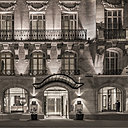 Photo historique de l’immeuble haussmannien de l’Hôtel Cayré dans les années 1920.