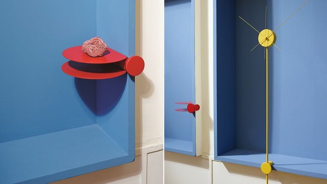 Dans le cadre de l’Appartement 50, exposition à La Cité Radieuse de Marseille, Agrafes, projets d’étagère et d’horloge avec système d’accrochage façon étau de Dong-In Seol pour l’ECAL. Dans le cadre de l’Appartement 50, exposition à La Cité Radieuse de Marseille, Agrafes, projets d’étagère et d’horloge avec système d’accrochage façon étau de Dong-In Seol pour l’ECAL.