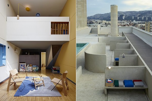 Présentation de projets des étudiants de l’ECAL dans l’Appartement 50 et sur la terrasse de La Cité Radieuse de Marseille.