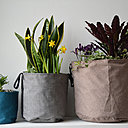 Trois jardins textiles décoratifs en 3 formats, avec récupérateur d'eau.