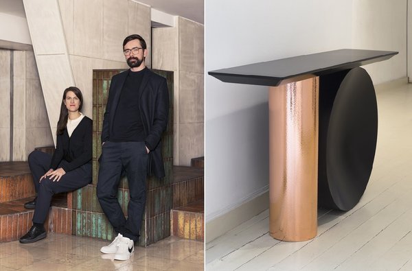 Léa Padovani et Sébastien Kieffer et leur console Tambour.