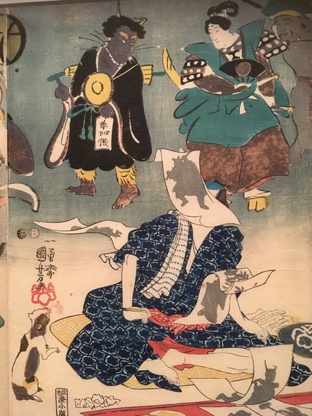 Peintures d'Ötsu à la mode rareté attendue . De l'imagerie d'Ôtsu aux ukiyo-e le mythe de Matahei et le théatre kabuki Utagawa kuniyoshi Xylographies polychromes