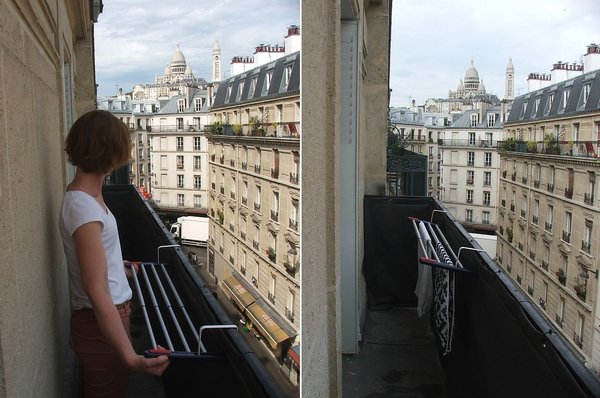 Étapes 3 et 4 : mettre à la longueur souhaitée grâce aux barres extensibles. Puis étendre le linge pour le faire sécher simplement et efficacement.