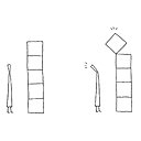 Croquis de l’étagères Drop. Création Nendo pour Cappellini.