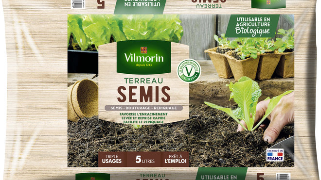 Semis-bouturage, ce terreau-là favorise l'enracinement, la levée et reprise rapide des graines et du repiquage.