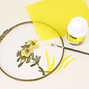 Découper et coller des feuilles jaunes dans du calque jaune.