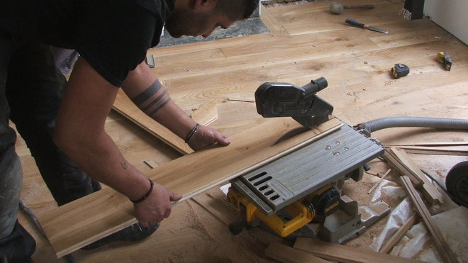 Etape 10 : découpe et ajustage des lames.