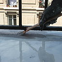 Etape 17 : réalisation des réchampis à la brosse.