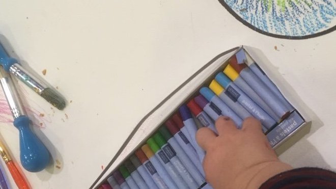 Belle palette de couleurs pour ces pastels aquarellables de Lefranc Bourgeois.