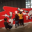 Installation interactive à la Galerie des enfants du centre Pompidou, l'artiste Françoise Petrovitch a imaginé un parcours interactif avec ses personnages et animaux gigantesques