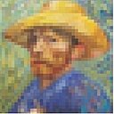 Stickers art Work  Portrait de Vincent Van Gogh by Delphine Doreau 1 poster et 1600 stickers  ref ART007 10 ans et plus.