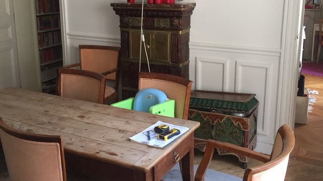 Avant les travaux, l’ancienne salle à manger séparée du séjour.