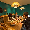 Service du petit-déjeuner 100 % bio et vélos mis à disposition gratuitement.