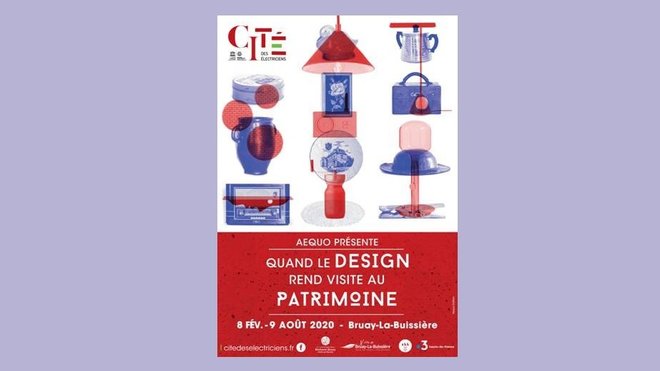Affiche de l'exposition "Quand le design rend visite au patrimoine".