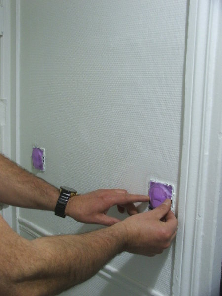 Etape1 : Protection du chantier à l’aide d’un scotch type tiro.