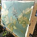 Poser la plaque de verre, maintenir la par des pinces à dessin, exposer au soleil durant 5 heures ou plus...