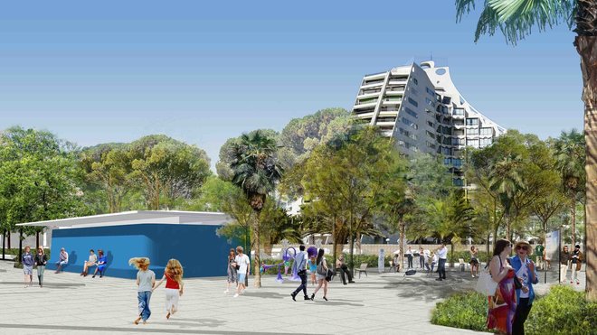 Passage des expositions, un des nouveaux axes de la Grande-Motte.