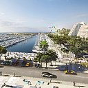 Partie intégrante du projet de François Leclercq, une ballade (avec 2 « l » car ce mot désigne l’acte 2 de la Grande-Motte, tel un poème en hommage à Jean Balladur) de 1,5 km qui relie les plages du Levant et du Couchant dans le nouveau port, dont les travaux ont débuté avec l’allongement de la digue en 2019.