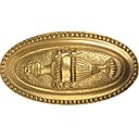 Bouton de porte ovale de style Anglais empreinte de la personnalité de Robert Adam.