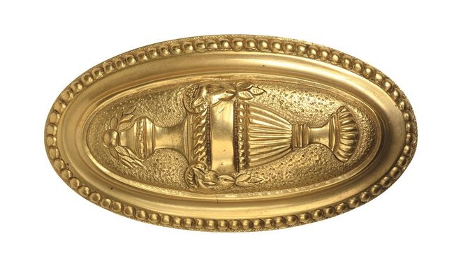 Bouton de porte ovale de style Anglais empreinte de la personnalité de Robert Adam.