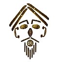 A gauche, visage Asiatique et, à droite, visage Haussmannien, réalisés avec différents éléments des collections du même nom. Réalisation Marc Venot.