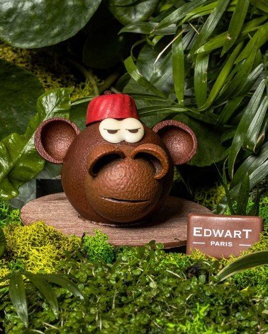 Mini animaux : les versions mini existent avec un enrobage de lait ou noir, et sont garnis de praliné vegan signature Edwart.