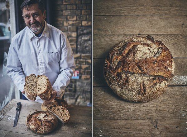 Dans son pain « D’hier et de demain, le boulanger Benoit Castel incorpore 30% de matière issue de pains rassis de la veille passés au robot pour créer une chapelure additionnée à une pâte à pain.