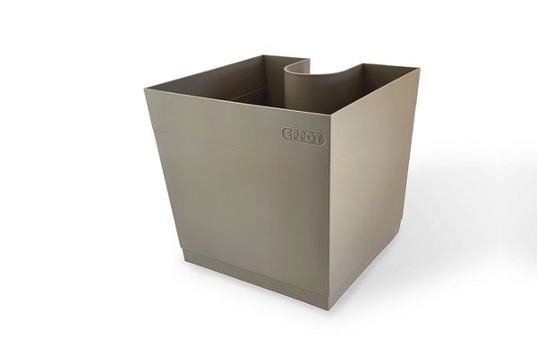 Fabriqué en polypropylène et en France, l’Eppot est disponible en 6 coloris différents plus modèle noir fabriqué en polypropylène recyclé.